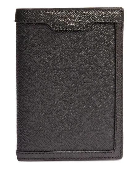  Lancel Compact Leather Wallet - Black 