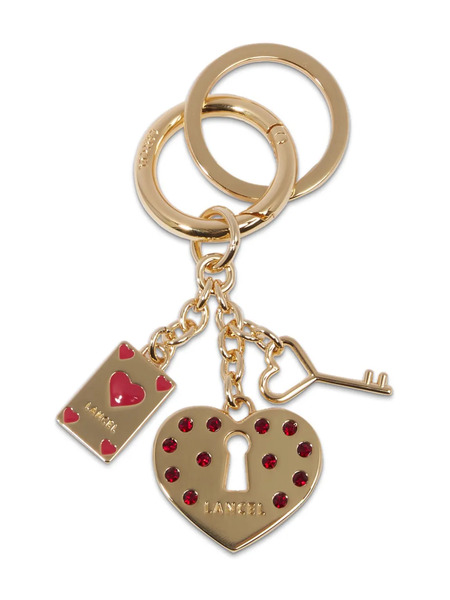  Lancel Crush Crystal-embellished Keyring - Gold 