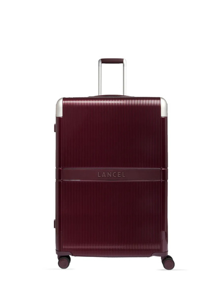  Lancel Empreint Ribbed Hard Suitcase - Red 