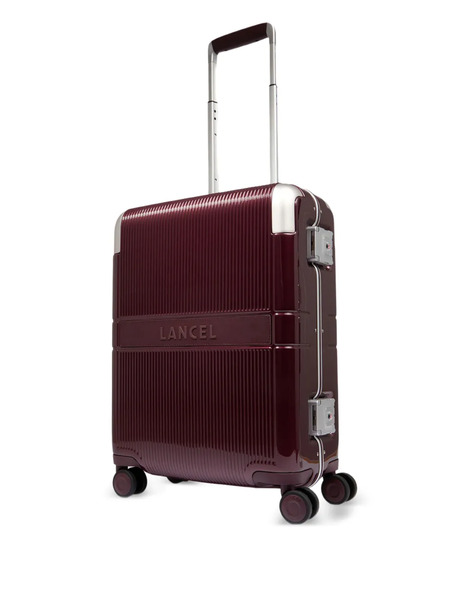  Lancel Empreinte Ribbed Hard Suitcase - Red 