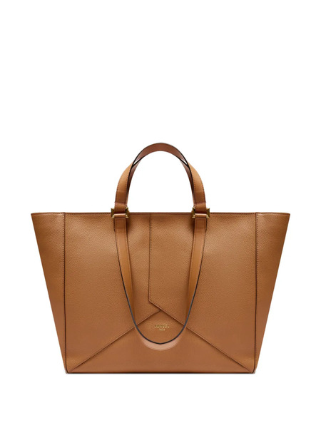  Lancel Envelope Zip Tote Bag - Brown 