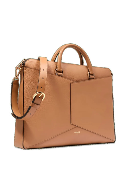 Lancel Enveloppe Leather Laptop Bag - Brown 