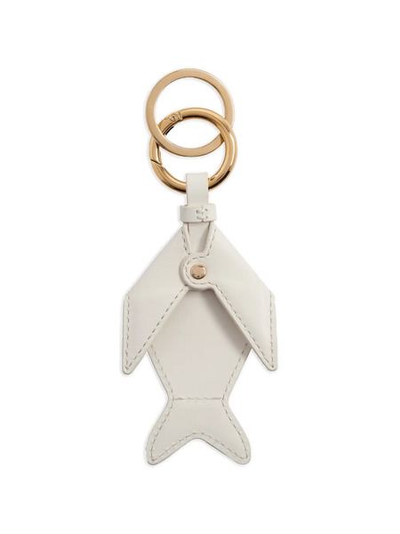  Lancel Fish-motif Keyring - White 