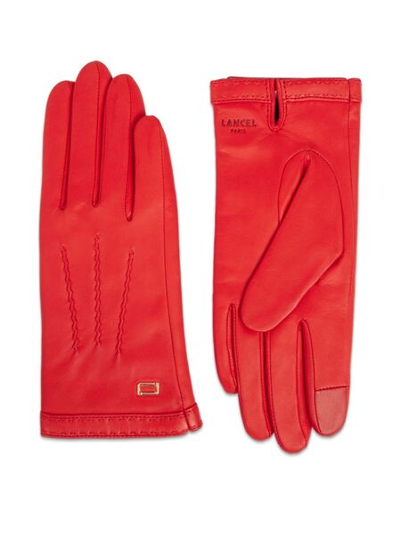  Lancel Gants Femme Cashmere Gloves - Red 