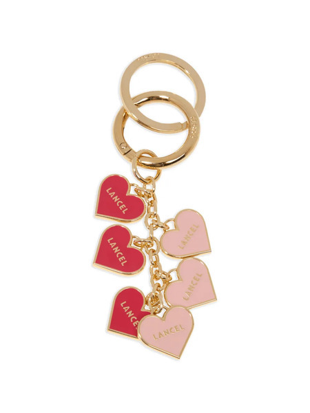  Lancel Hearts Charm Keyring - Gold 