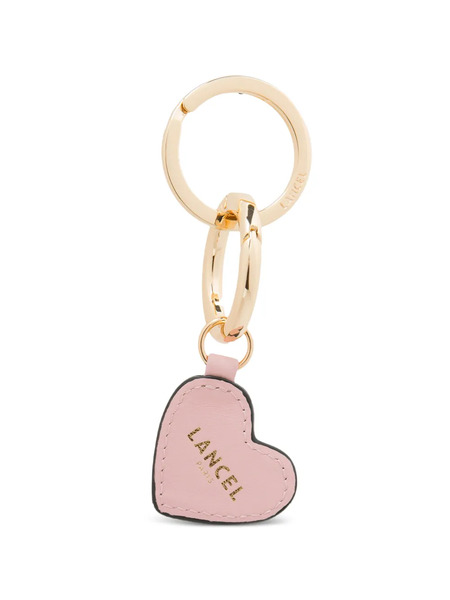 Lancel Leather Heart Keychain - Gold 