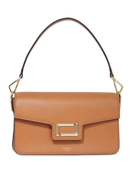  Lancel Leather Medium Flap Bag - Brown 