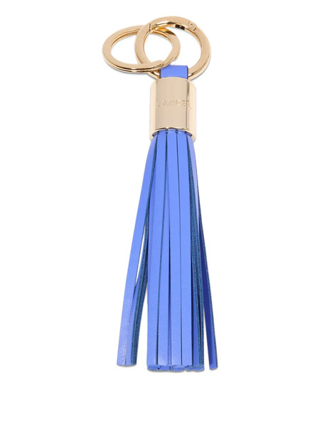  Lancel Leather Tassel Keyring - Blue 