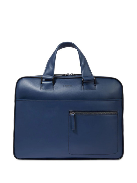  Lancel Max De Lancel Leather Briefcase - Blue 
