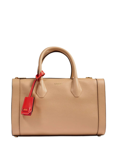  Lancel Medium Bcbg Leather Bowling Bag - Neutrals 