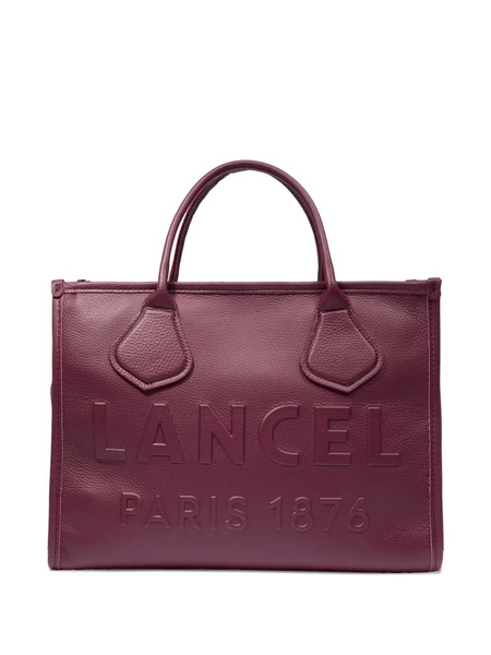  Lancel Medium Embossed-logo Tote Bag - Purple 