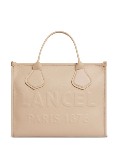  Lancel Medium Jour De Lancel Leather Tote Bag - Neutrals 