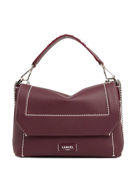  Lancel Medium Leather Flap Tote Bag - Red 