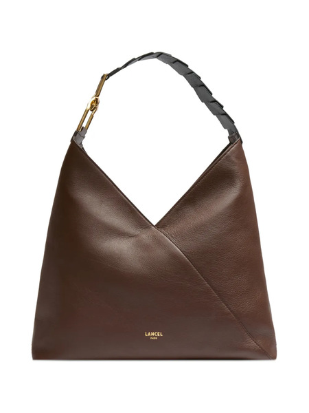  Lancel Pagode Leather Tote Bag - Brown 