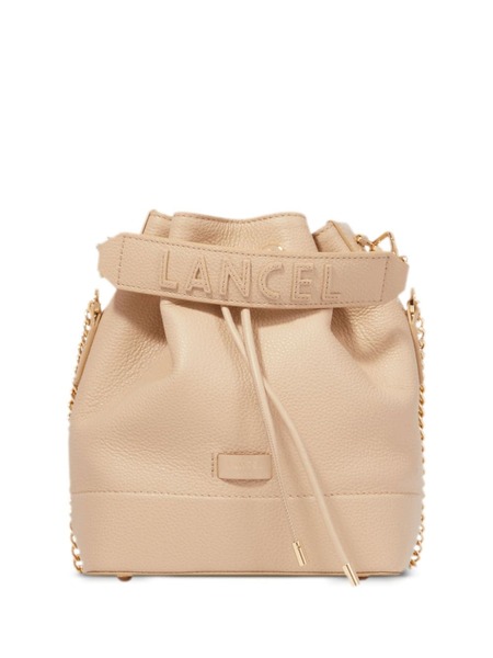  Lancel Small Ninon Leather Bucket Bag - Neutrals 