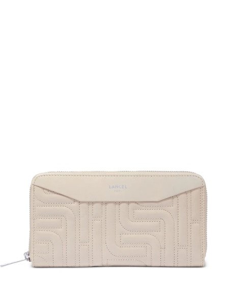 Lancel Zipped Quilted Long Wallet - Neutrals 