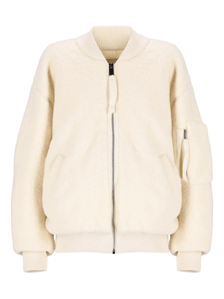  Laneus Bouclé Bomber Jacket - Neutrals 