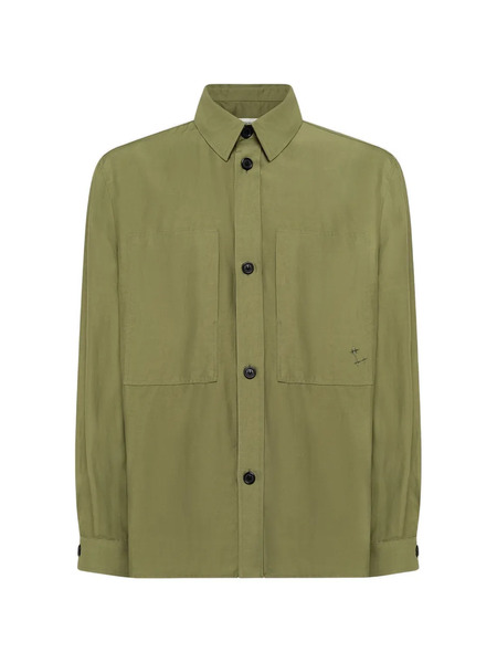  Laneus Button Embroidered Overshirt - Green 
