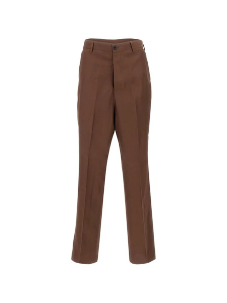  Laneus Button Pressed Trousers - Brown 