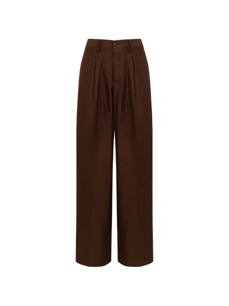  Laneus Button Tailored Trousers - Brown 