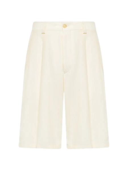  Laneus Buttoned Flap-pocket Shorts - Neutrals 