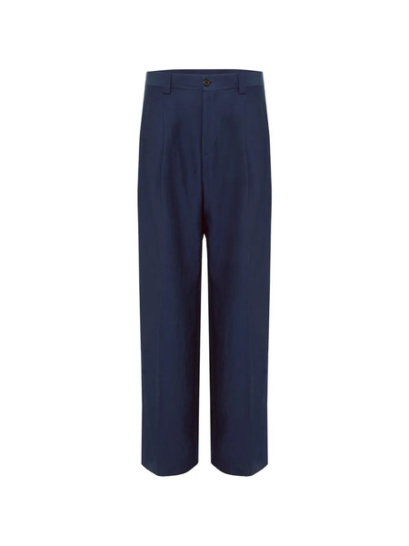  Laneus Buttoned-flap-pocket Trousers - Blue 