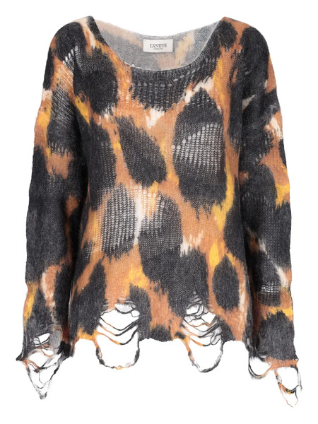  Laneus Distressed Sweater - Grey 