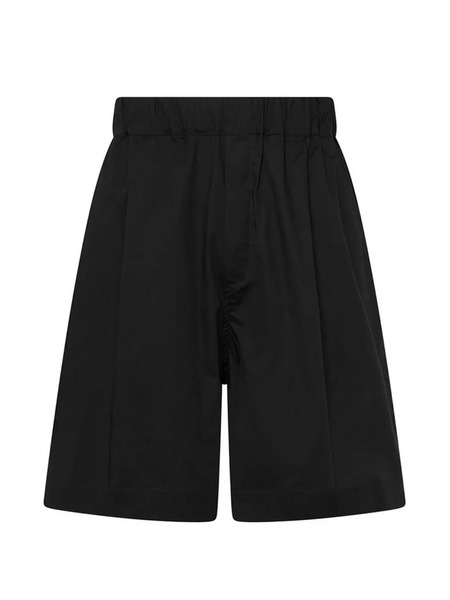  Laneus Elasticated-waistband Patch-pocket Shorts - Black 