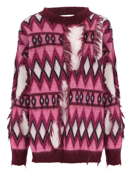  Laneus Fringed-detail Sweater - Pink 