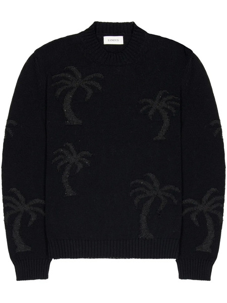  Laneus Jacquard Sweater - Black 
