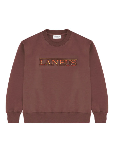  Laneus Kid Logo-patch Sweatshirt - Brown 