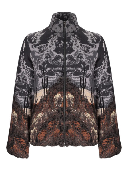  Laneus Knitted Bomber - Brown 