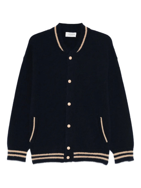  Laneus Knitted Bomber Cardigan - Blue 