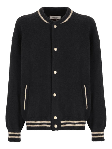  Laneus Knitted Bomber Jacket - Black 