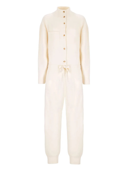  Laneus Knitted Button Jumpsuit - Neutrals 