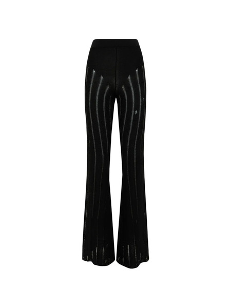  Laneus Knitted Flared Trousers - Black 
