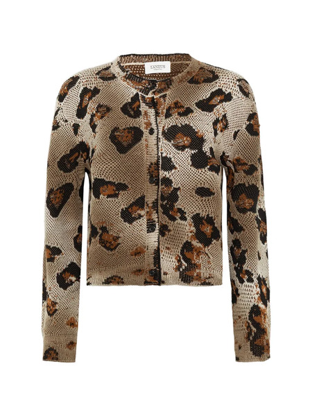  Laneus Leopard-pattern Cardigan - Neutrals 
