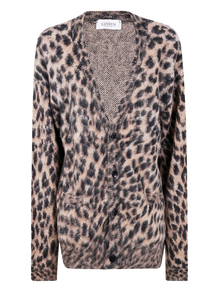  Laneus Leopard-print Button-up Cardigan - Neutrals 