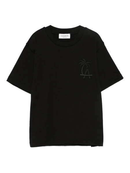  Laneus Logo-embroidered T-shirt - Black 
