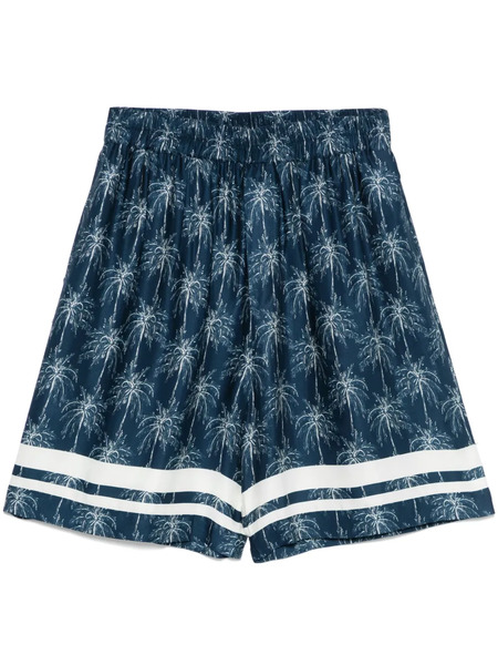  Laneus Palm Tree-print Shorts - Blue 