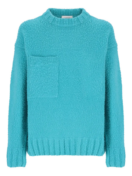  Laneus Pocket Textured Sweater - Blue 