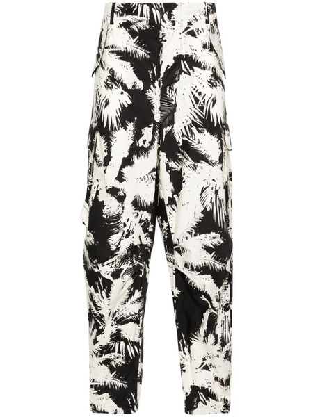  Laneus Printed Multi-pockets Cotton Trousers - Neutrals 