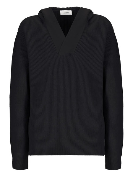  Laneus Ribbed Hoodie - 110 Nero/black 