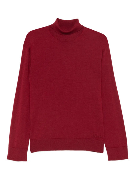  Laneus Roll-neck Logo Sweater - Red 