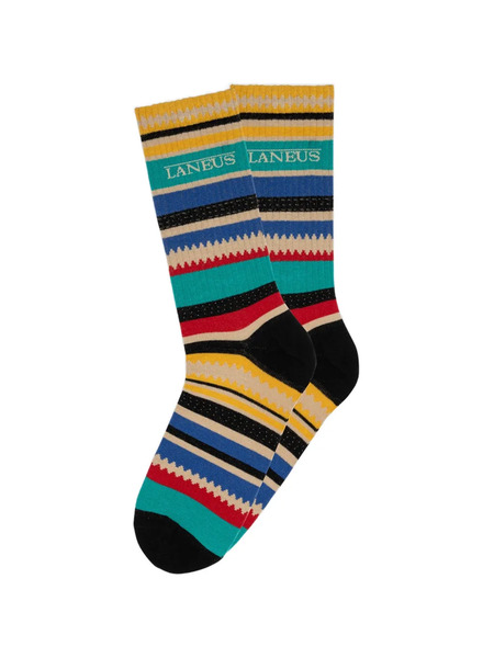  Laneus Striped-pattern Socks - Black 