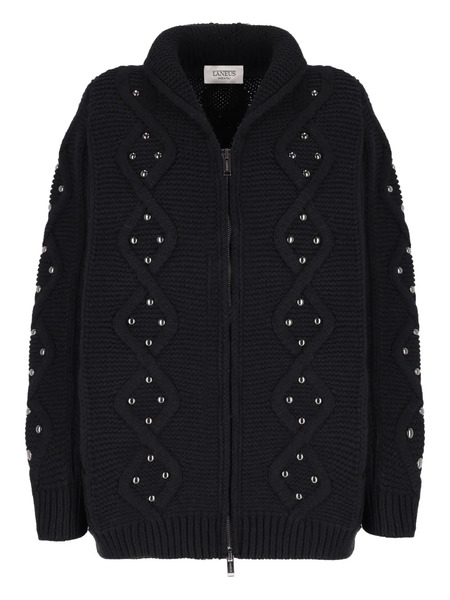  Laneus Stud-embellished Cardigan - Black 