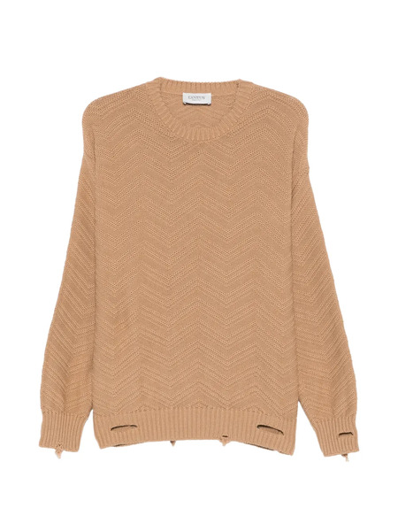  Laneus Zigzag Knit Sweater - Neutrals 