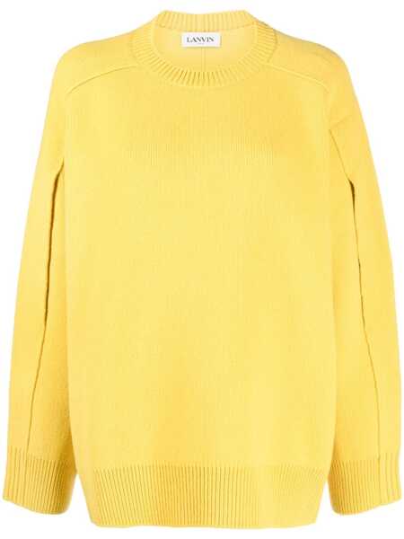 Lanvin Cape-back Knitted Jumper - Yellow 