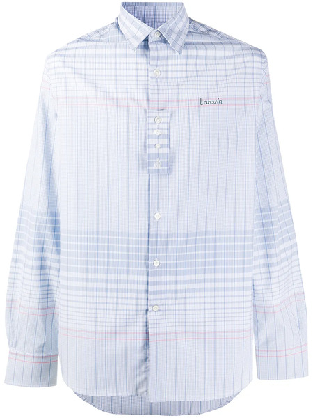  Lanvin Check-print Shirt - Blue 