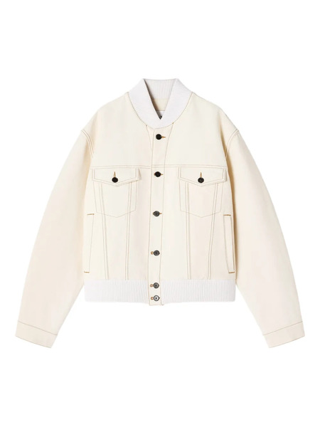 Lanvin Chest-pockets Ribbed Jacket - Neutrals 